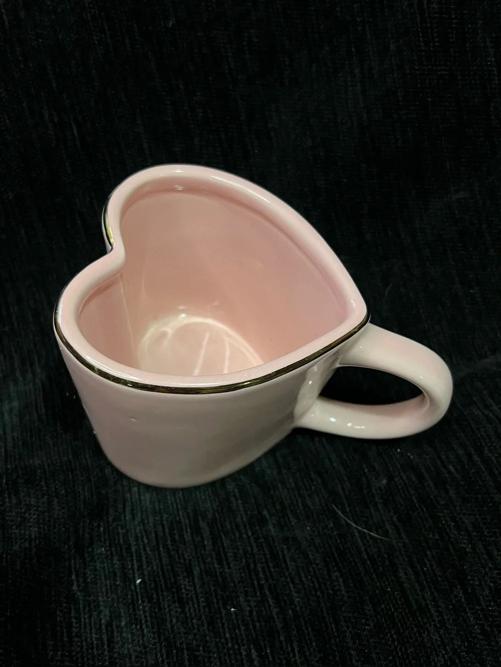 Threshold Pink Heart Rim Ceramic Mug with Gold Trim